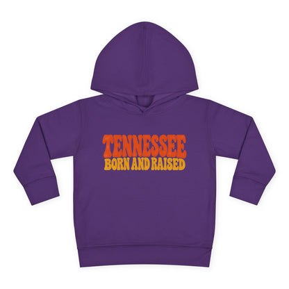 Tennessee Born and Raised Retro 1970s Unisex Toddler Pullover Fleece Hoodie