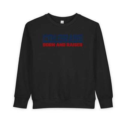 Colorado Born and Raised Minimal Modern Unisex Toddler Sweatshirt