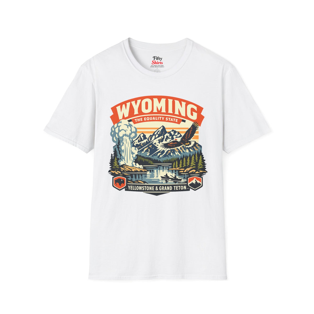 Wyoming Equality State Adventure Unisex Softstyle T Shirt State Pride Graphic Tee Collections FS03