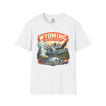 Wyoming Equality State Adventure Unisex Softstyle T Shirt State Pride Graphic Tee Collections FS03