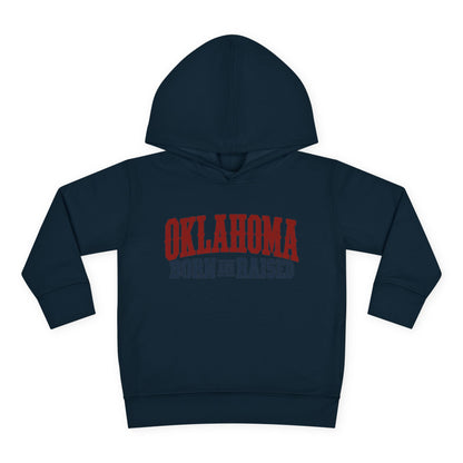 Oklahoma Born and Raised Classic Western Souvenir Unisex Toddler Pullover Fleece Hoodie
