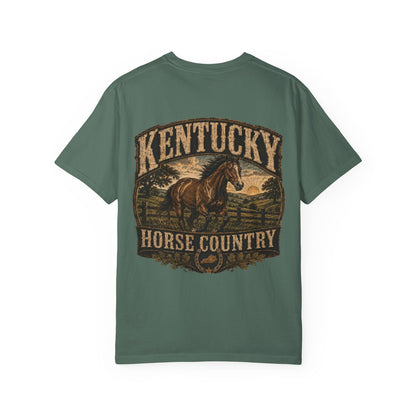 Kentucky Horse Country Unisex Comfort Color 1717 Streetwear Graphic Tee