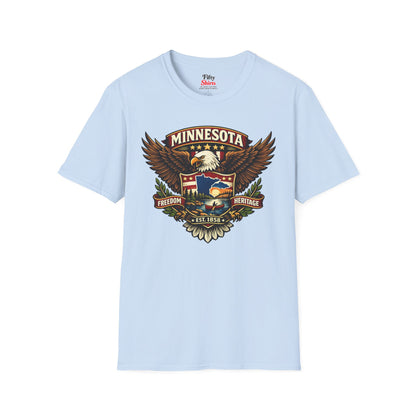Minnesota Americana Eagle Unisex Softstyle T Shirt State Pride Graphic Tee Collections FS03