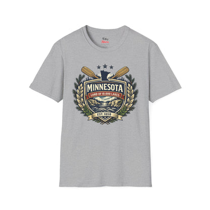 Minnesota Heritage Badge Unisex Softstyle T Shirt State Pride Graphic Tee Collections FS03