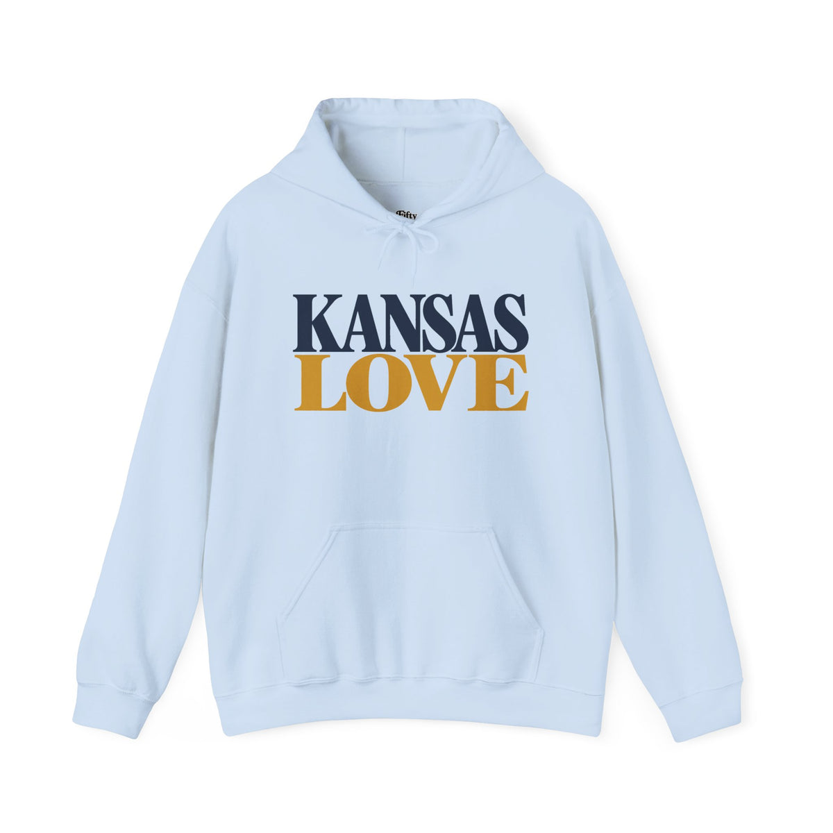 Kansas Love Unisex Hoodie State Name Graphic