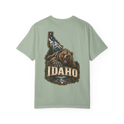 Idaho Bear Emblem Unisex Comfort Color 1717 Streetwear Graphic Tee