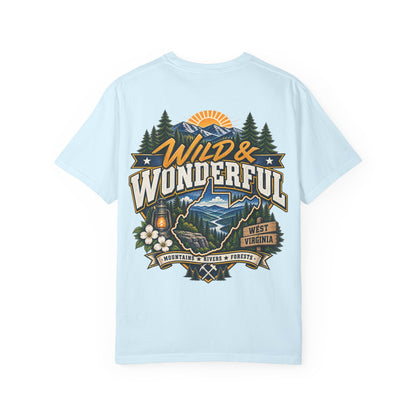 West Virginia Wild & Wonderful Unisex Comfort Color 1717 Streetwear Graphic Tee