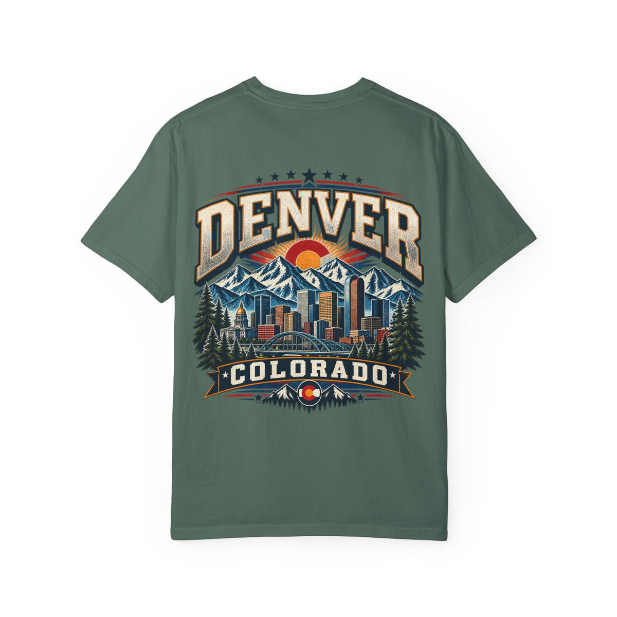 Denver Colorado  Unisex Comfort Color 1717 Streetwear Graphic Tee