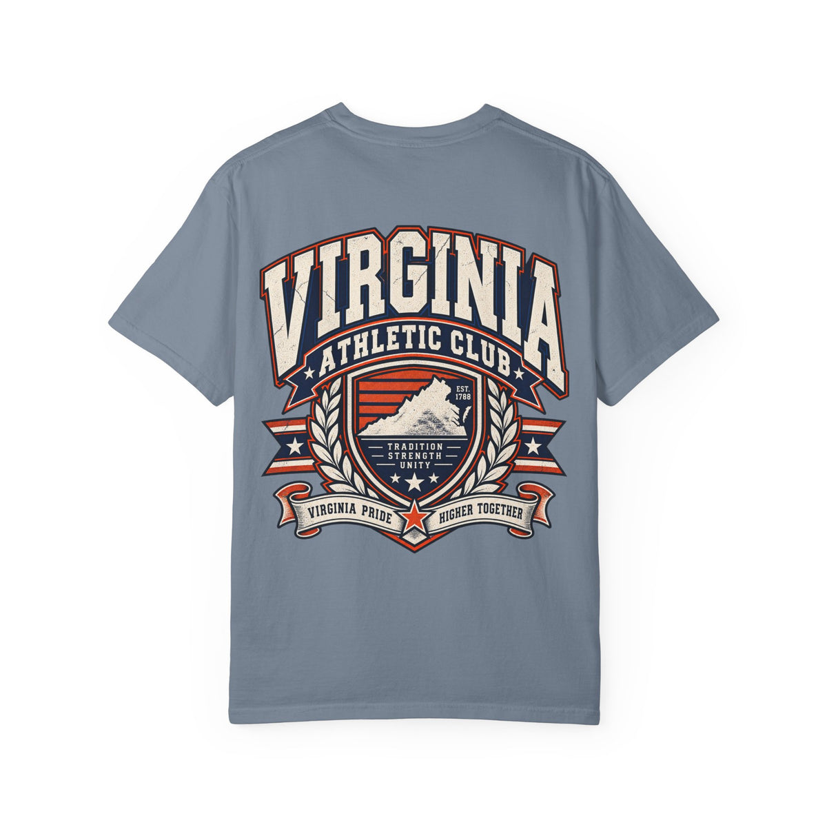Virginia Athletic Club Unisex Comfort Color 1717 Streetwear Graphic Tee