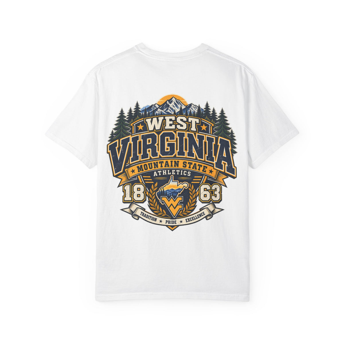 West Virginia Mountain State Athletics Unisex Comfort Color 1717 Streetwear Graphic Tee