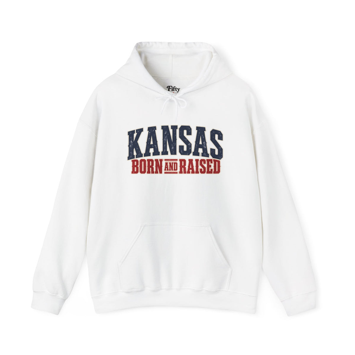 Kansas Born and Raised Western Heritage Unisex Hoodie Graphic