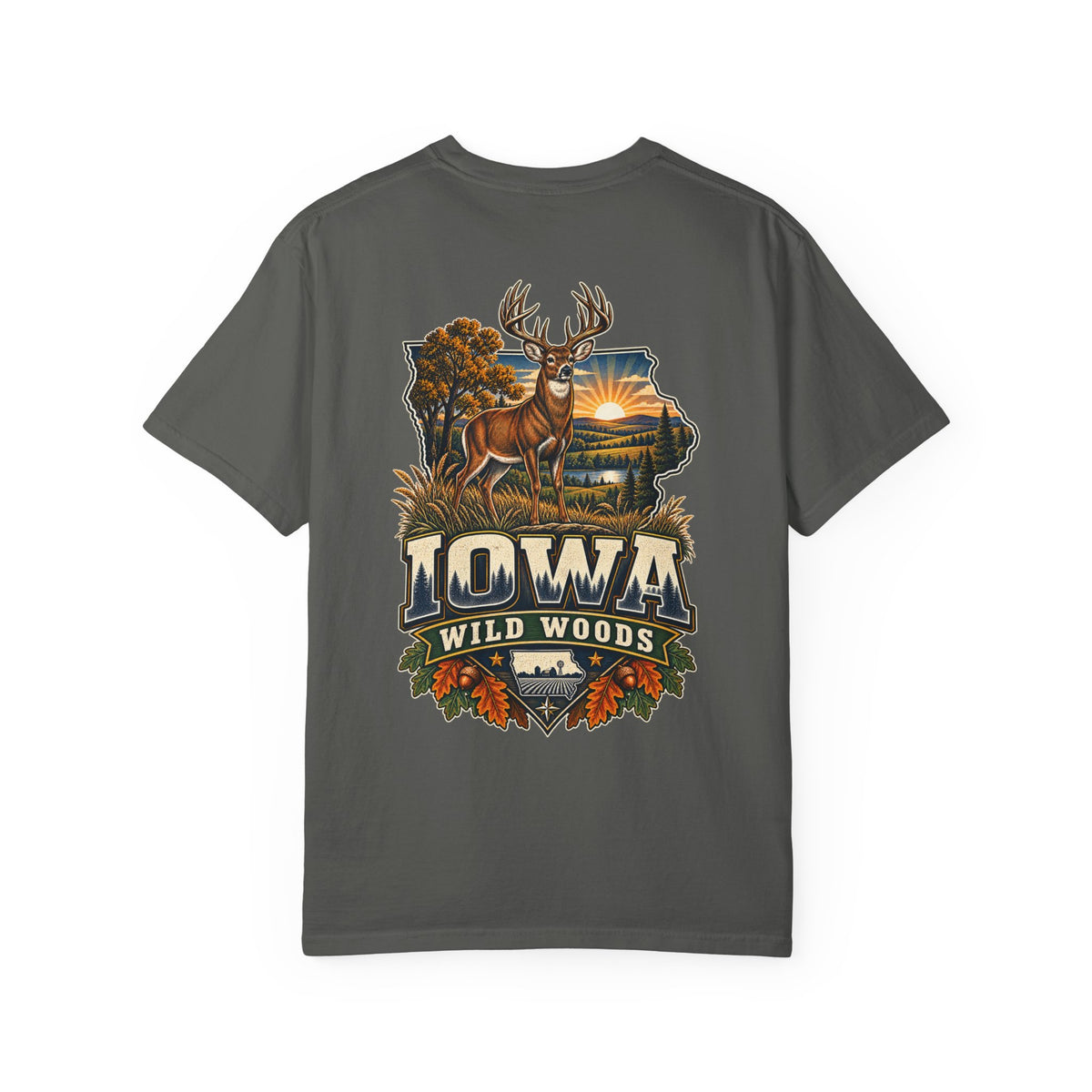 Iowa Wild Woods Unisex Comfort Color 1717 Streetwear Graphic Tee