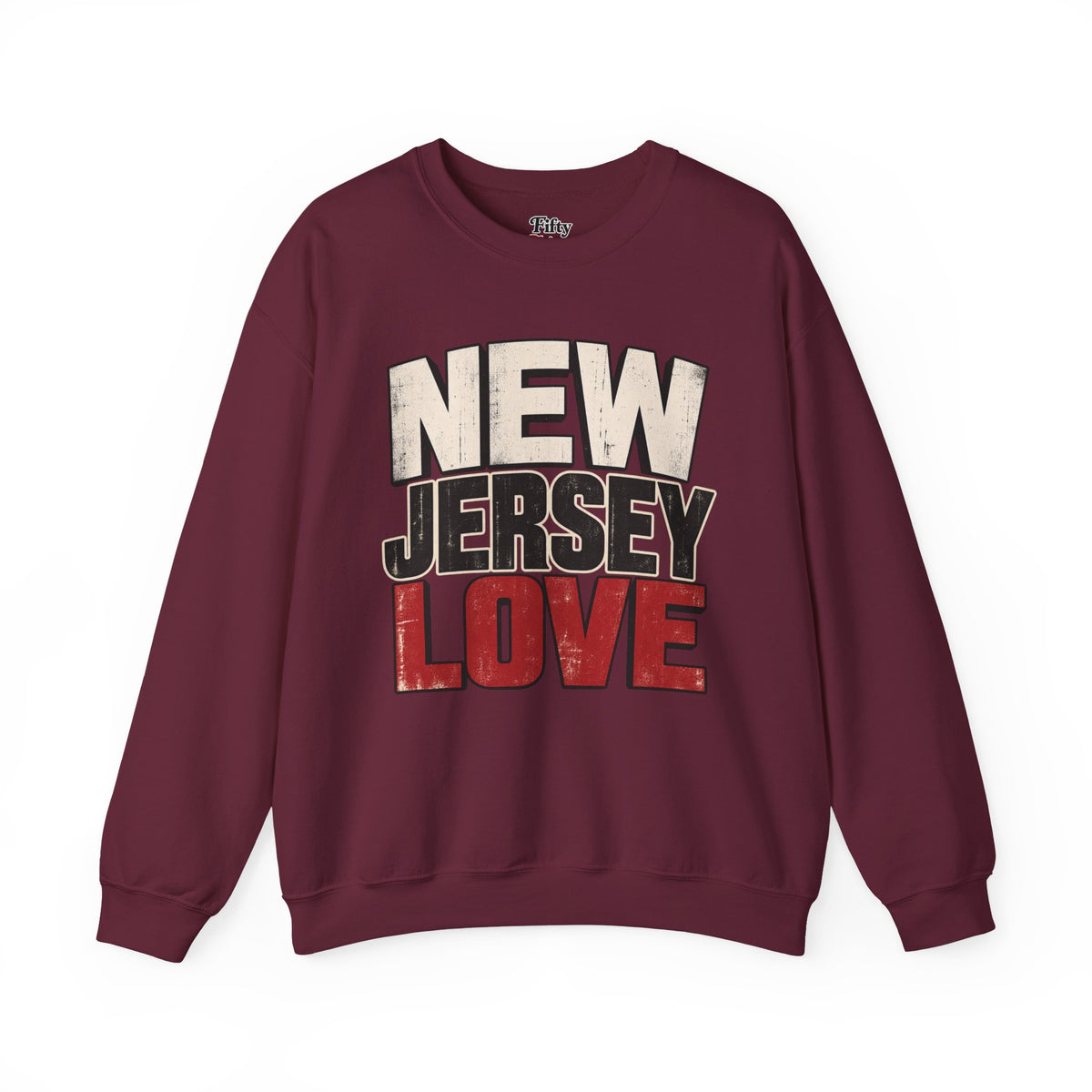 New Jersey Love Unisex Crewneck Sweatshirt State Name Graphic