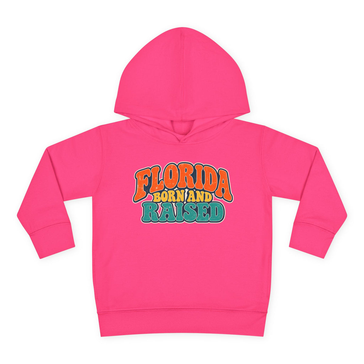 Florida Born and Raised Retro Sunshine State Unisex Toddler Pullover Fleece Hoodie