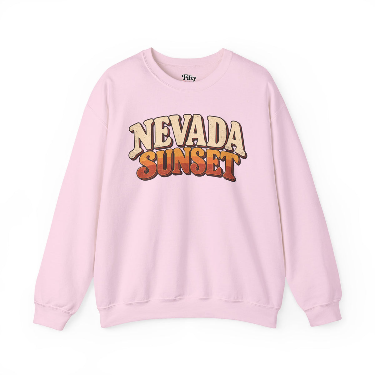 Nevada Sunset Unisex Crewneck Sweatshirt State Name Graphic