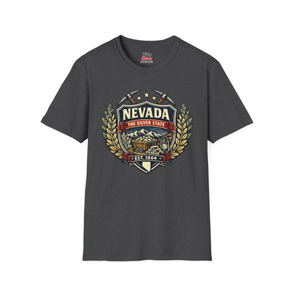 Nevada Heritage Badge Unisex Softstyle T Shirt State Pride Graphic Tee Collections FS03