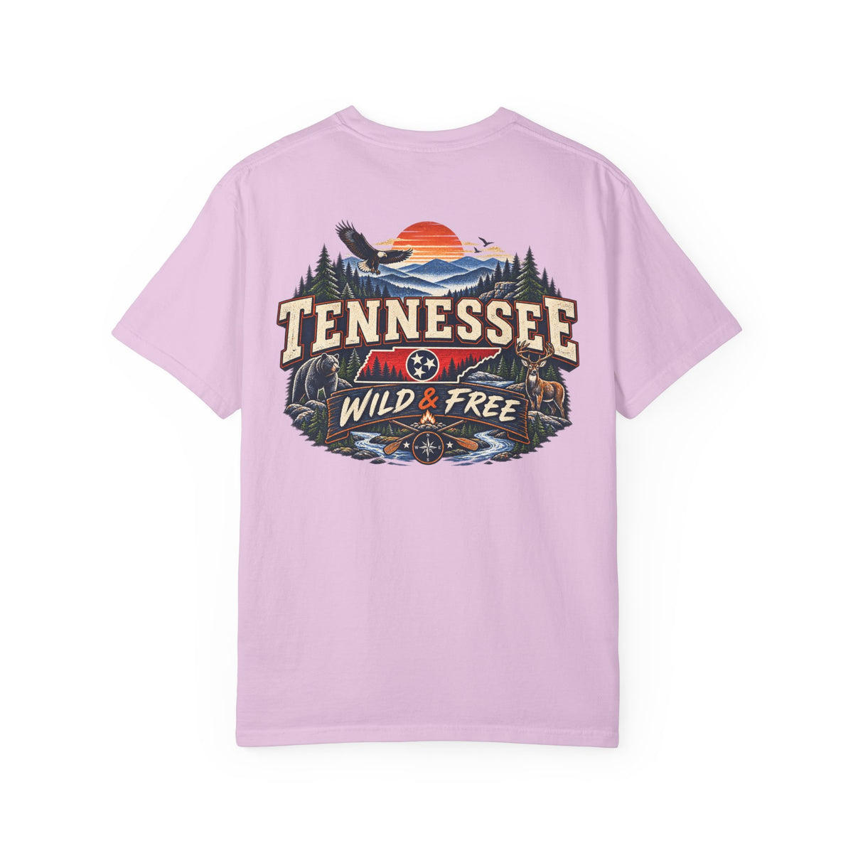 Tennessee Wild & Free Unisex Comfort Color 1717 Streetwear Graphic Tee