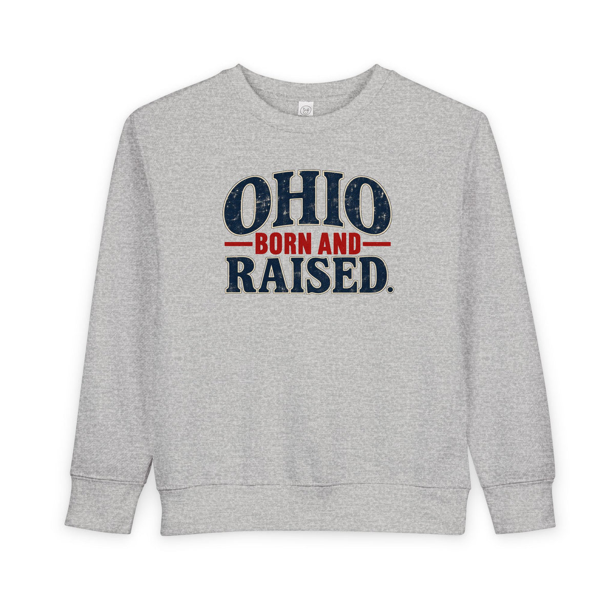 Ohio Born and Raised Vintage Souvenir Unisex Toddler Sweatshirt