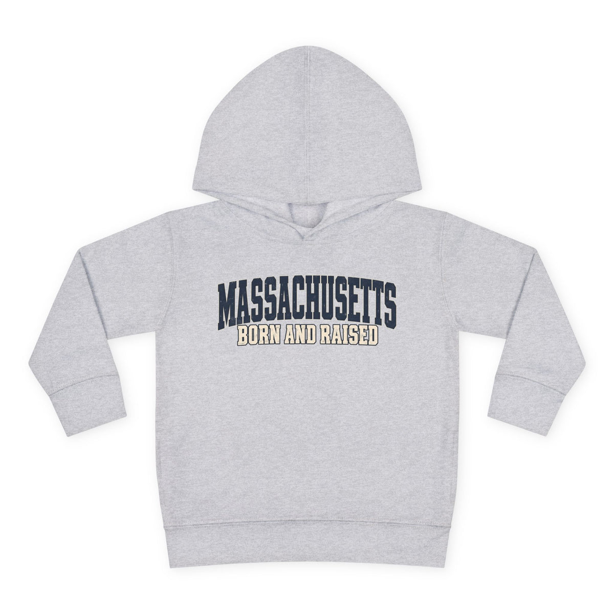 Massachusetts Born and Raised Rugged Heritage Unisex Toddler Pullover Fleece Hoodie