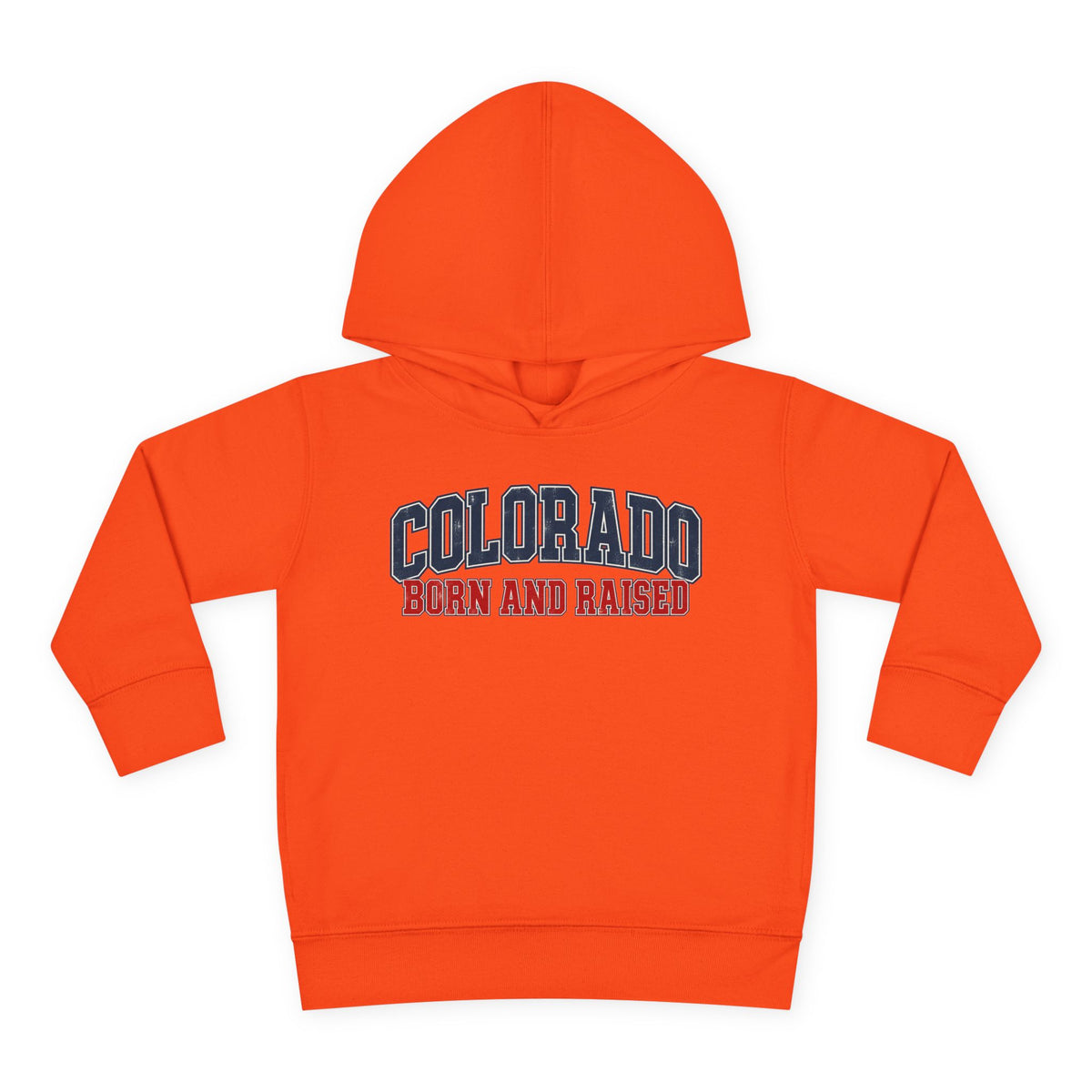 Colorado Born and Raised Collegiate Classic Unisex Toddler Pullover Fleece Hoodie