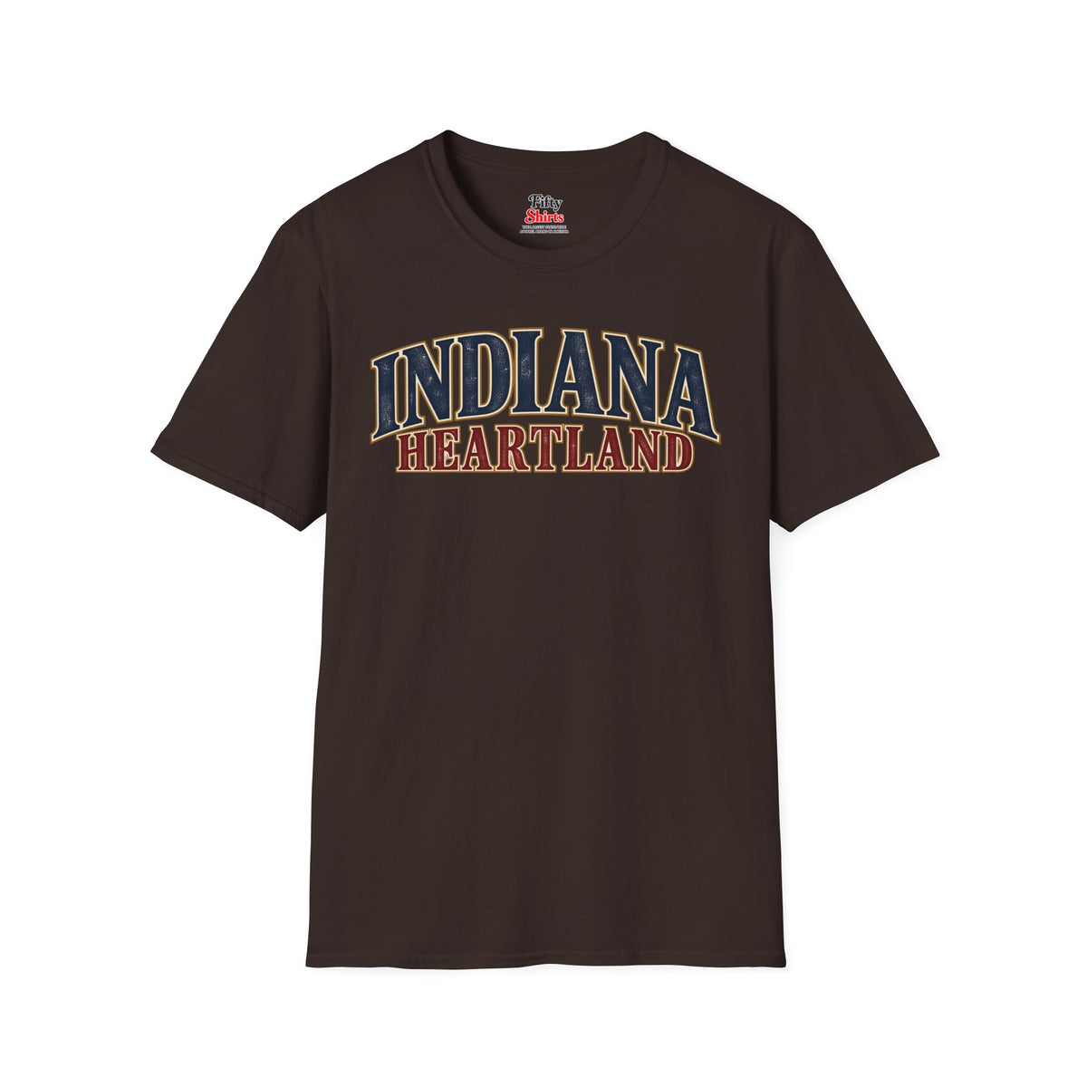 Indiana Heartland Unisex Softstyle T Shirt State Name Graphic Tee