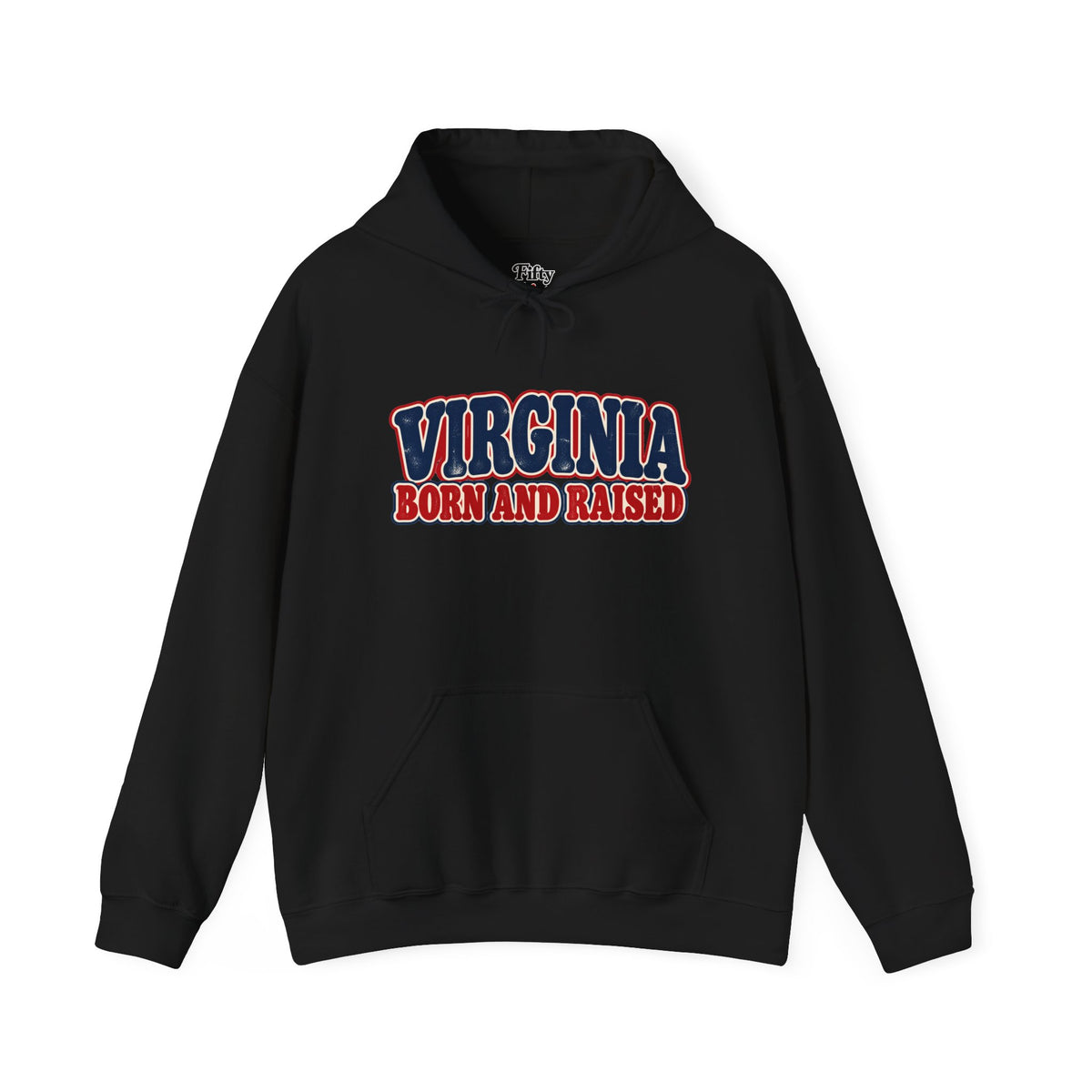 Virginia Born and Raised Retro 1970s Unisex Hoodie Graphic