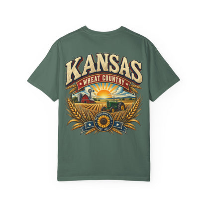 Kansas Wheat Country Unisex Comfort Color 1717 Streetwear Graphic Tee
