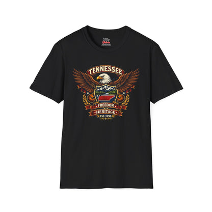 Tennessee Americana Eagle Unisex Softstyle T Shirt State Pride Graphic Tee Collections FS03