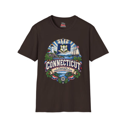 Connecticut State Pride Unisex Softstyle T Shirt State Pride Graphic Tee Collections FS03