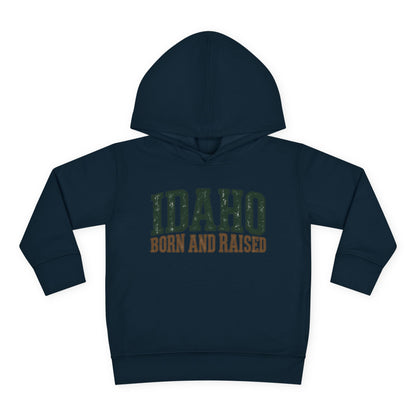 Idaho Born and Raised Pacific Northwest Heritage Unisex Toddler Pullover Fleece Hoodie