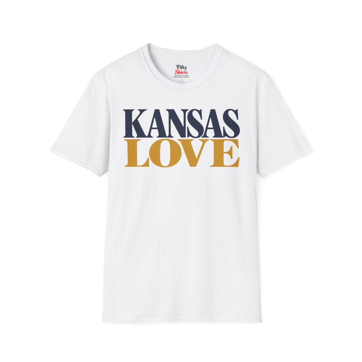 Kansas Love Unisex Softstyle T Shirt State Name Graphic Tee