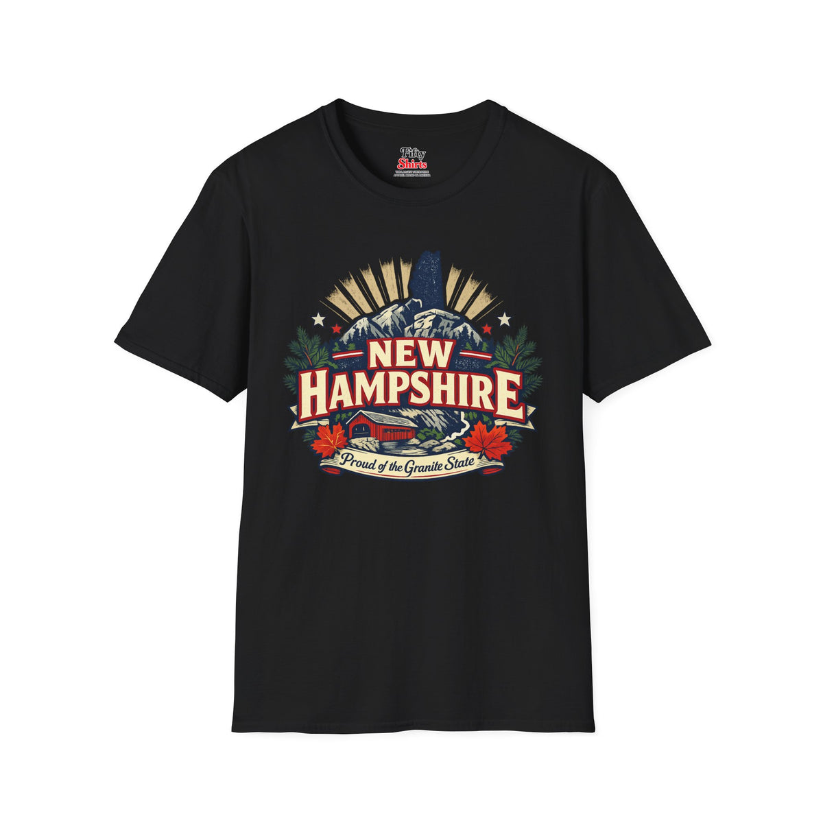 New Hampshire State Pride Unisex Softstyle T Shirt State Pride Graphic Tee Collections FS03