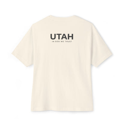 Utah All State In God We Trust Unisex Casual Oversized Boxy Tee