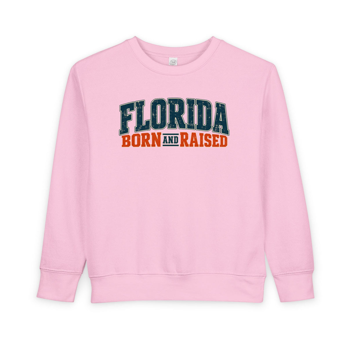 Florida Born and Raised Coastal Vintage Unisex Toddler Sweatshirt