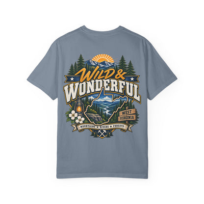 West Virginia Wild & Wonderful Unisex Comfort Color 1717 Streetwear Graphic Tee