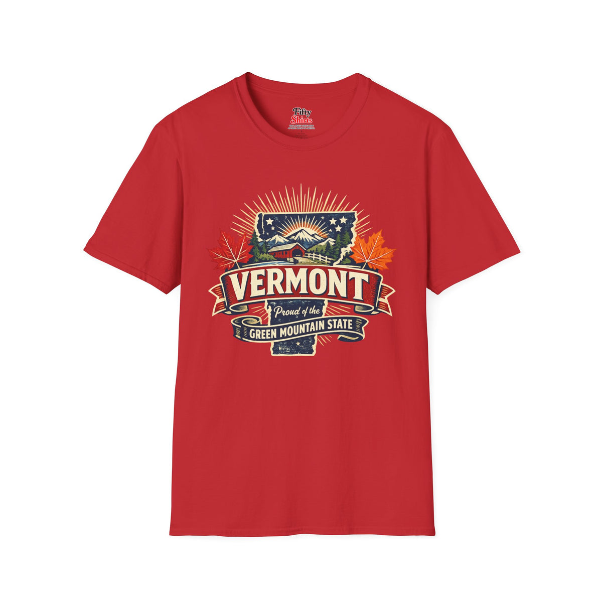 Vermont State Pride Unisex Softstyle T Shirt State Pride Graphic Tee Collections FS03