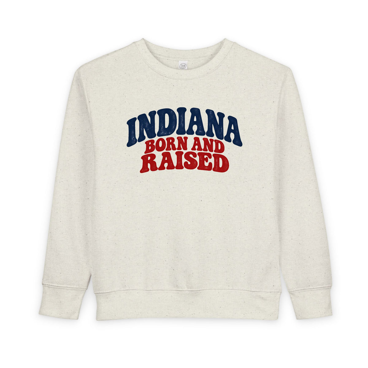 Indiana Born and Raised Retro 1970s Unisex Toddler Sweatshirt