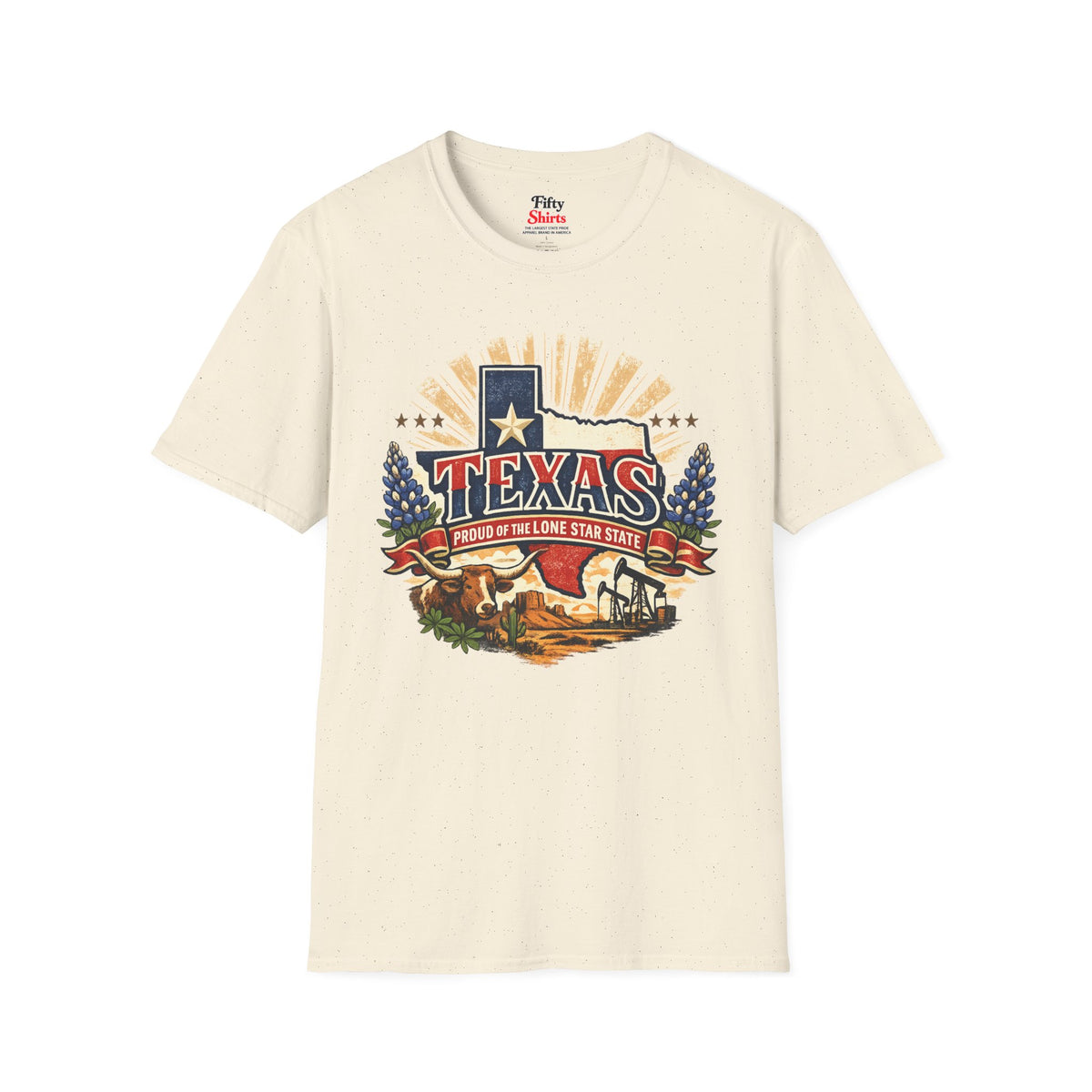Texas State Pride Unisex Softstyle T Shirt State Pride Graphic Tee Collections FS03