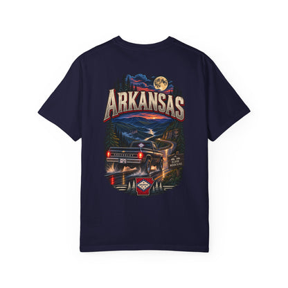 Arkansas Night Drive Unisex Comfort Color 1717 Streetwear Graphic Tee
