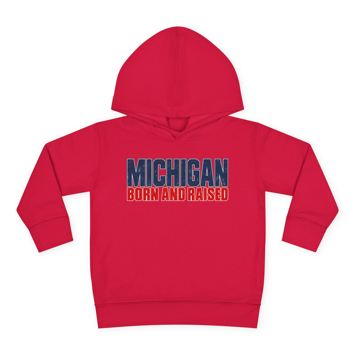 Michigan Born and Raised Modern Streetwear Unisex Toddler Pullover Fleece Hoodie