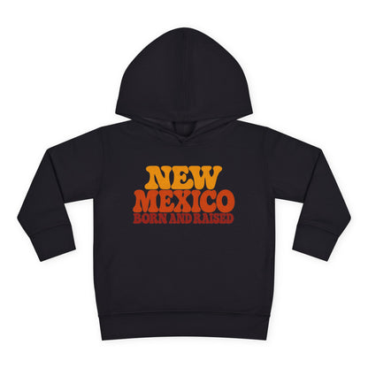 New Mexico Born and Raised 1970s Retro Unisex Toddler Pullover Fleece Hoodie
