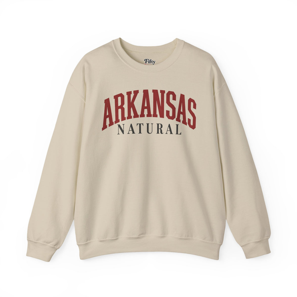 Arkansas Natural Unisex Crewneck Sweatshirt State Name Graphic