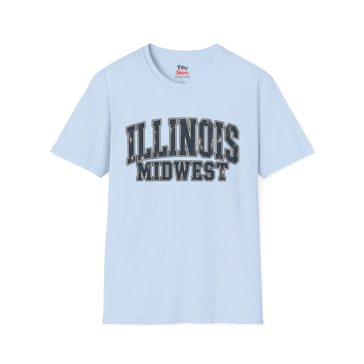 Illinois Midwest Unisex Softstyle T Shirt State Name Graphic Tee