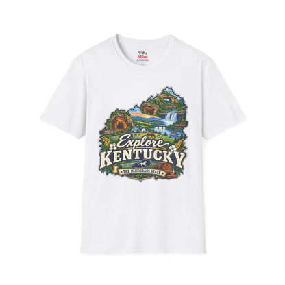 Explore Kentucky Unisex Softstyle T Shirt State Pride Graphic Tee Collections FS03