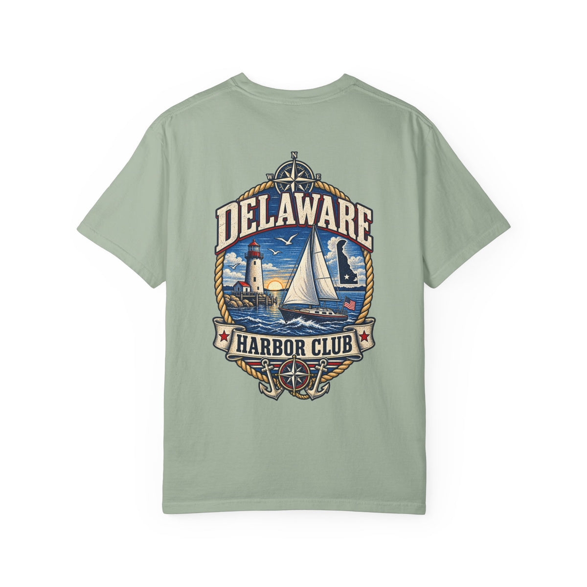 Delaware Harbor Club  Unisex Comfort Color 1717 Streetwear Graphic Tee