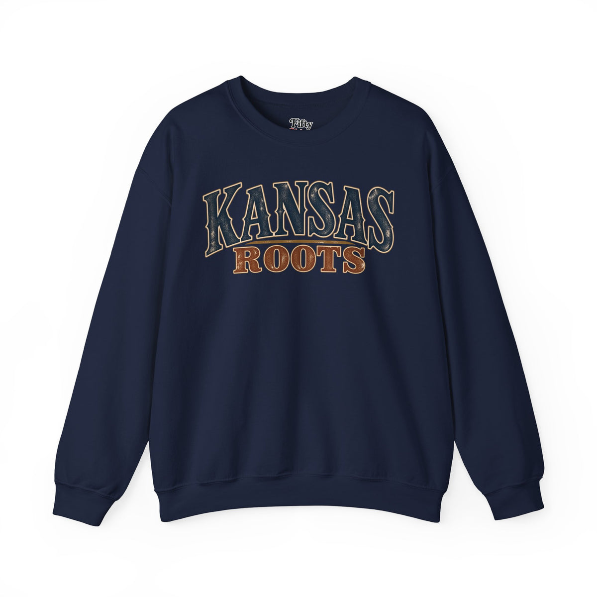 Kansas Roots Unisex Crewneck Sweatshirt State Name Graphic