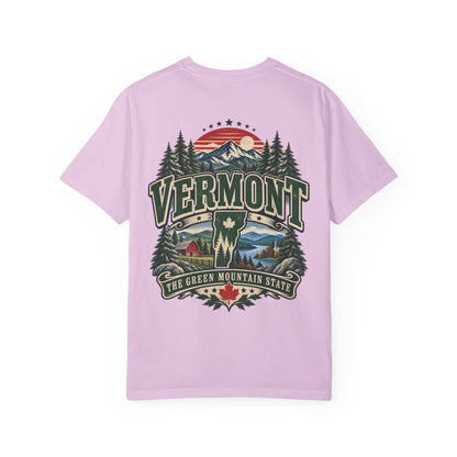 Vermont the Green Mountain State Unisex Comfort Color 1717 Streetwear Graphic Tee