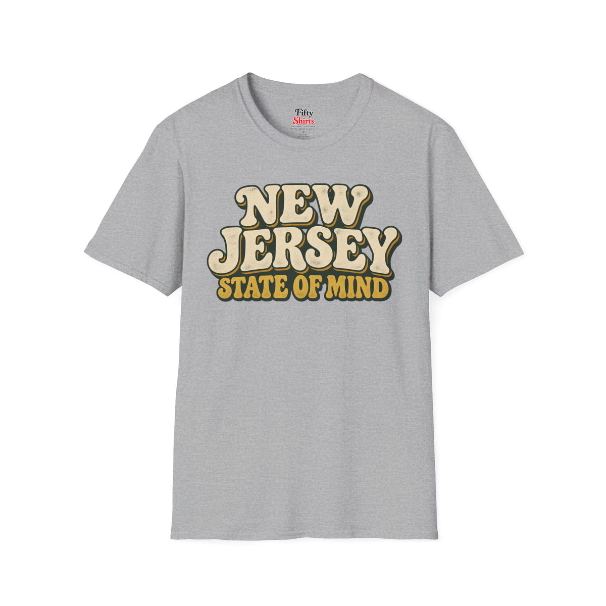 New Jersey State of Mind Unisex Softstyle T Shirt State Name Graphic Tee