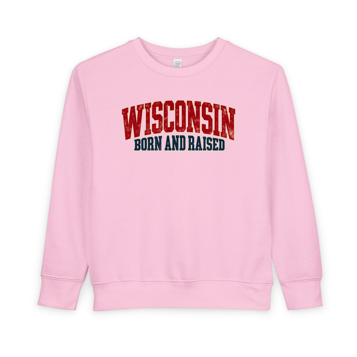 Wisconsin Born and Raised Midwest Heritage Unisex Toddler Sweatshirt