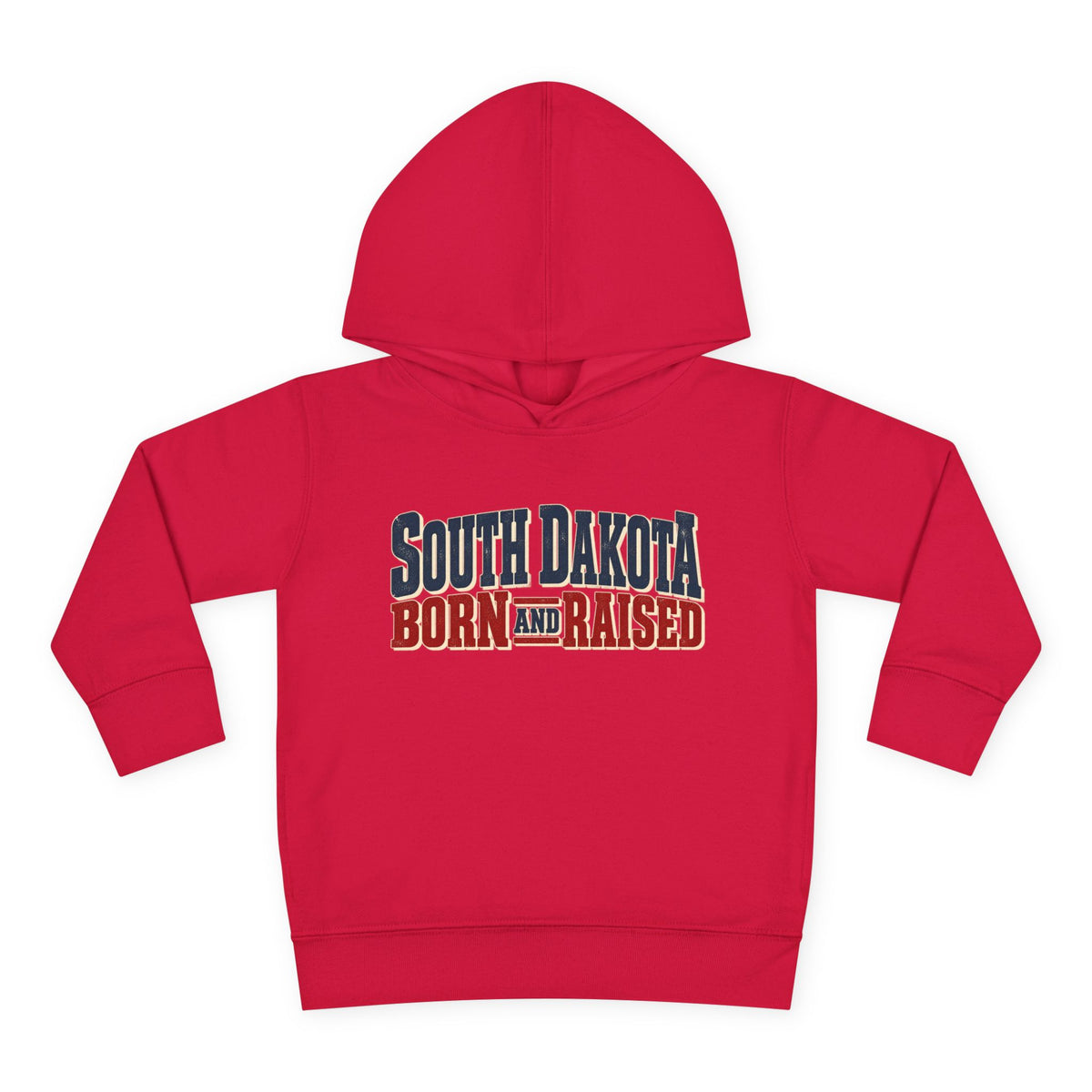 South Dakota Born and Raised Vintage Americana Unisex Toddler Pullover Fleece Hoodie